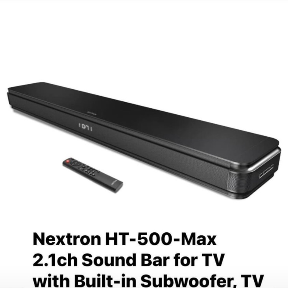 Nextron HT-500-Max 2.1ch Sound Bar for TV with Built-in Subwoofer, TV Speaker